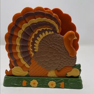 Vintage Avon Colorful Turkey Napkin Holder
